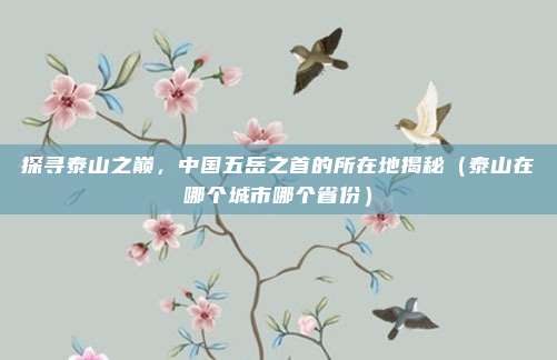探寻泰山之巅，中国五岳之首的所在地揭秘（泰山在哪个城市哪个省份）