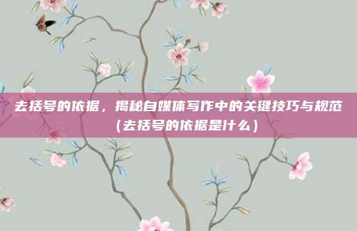去括号的依据，揭秘自媒体写作中的关键技巧与规范（去括号的依据是什么）