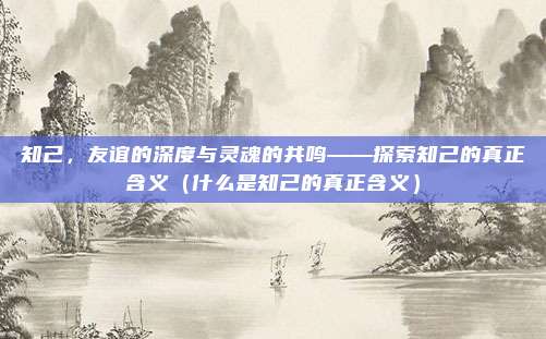 知己,友谊的深度与灵魂的共鸣——探索知己的真正含义(什么是知己的真正含义)