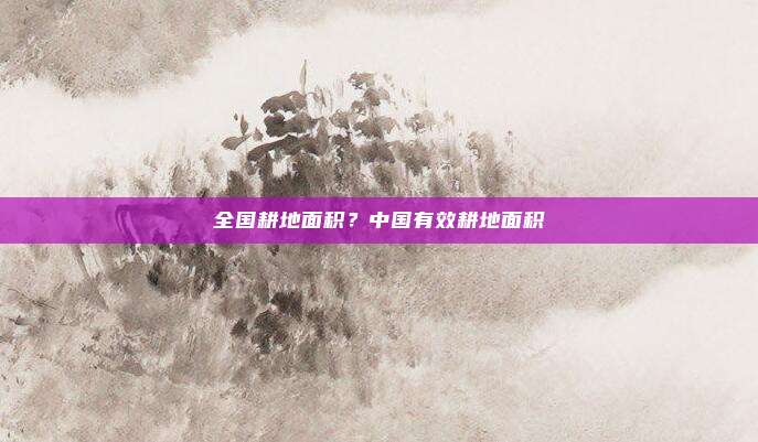全国耕地面积?中国有效耕地面积