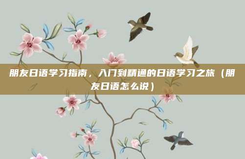朋友日语学习指南，入门到精通的日语学习之旅（朋友日语怎么说）