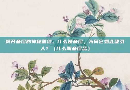 揭开奢侈的神秘面纱，什么是奢侈，为何它如此吸引人？（什么叫奢侈品）