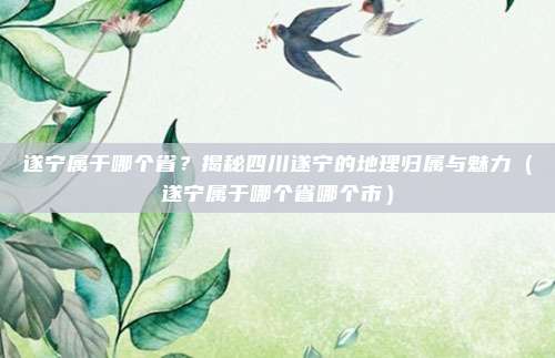 遂宁属于哪个省？揭秘四川遂宁的地理归属与魅力（遂宁属于哪个省哪个市）