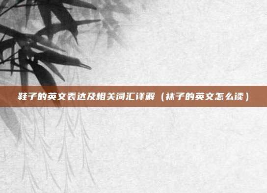 鞋子的英文表达及相关词汇详解（袜子的英文怎么读）