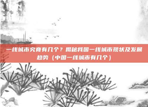 一线城市究竟有几个？揭秘我国一线城市现状及发展趋势（中国一线城市有几个）