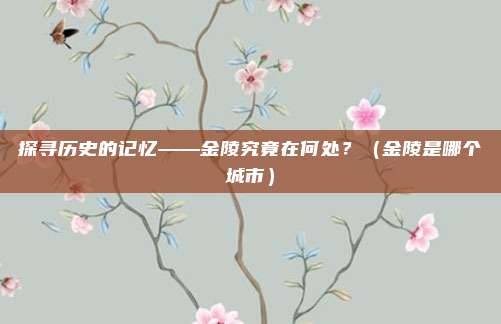 探寻历史的记忆——金陵究竟在何处？（金陵是哪个城市）