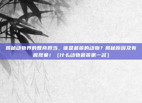 揭秘动物界的智商担当，谁是最笨的动物？揭秘原因及有趣现象！（什么动物最笨第一名）