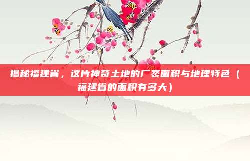 揭秘福建省，这片神奇土地的广袤面积与地理特色（福建省的面积有多大）
