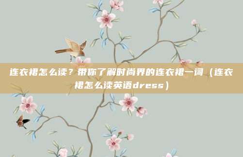 连衣裙怎么读?带你了解时尚界的连衣裙一词(连衣裙怎么读英语dress)