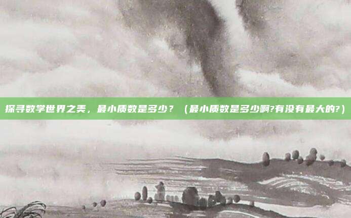 探寻数学世界之美，最小质数是多少？（最小质数是多少啊?有没有最大的?）