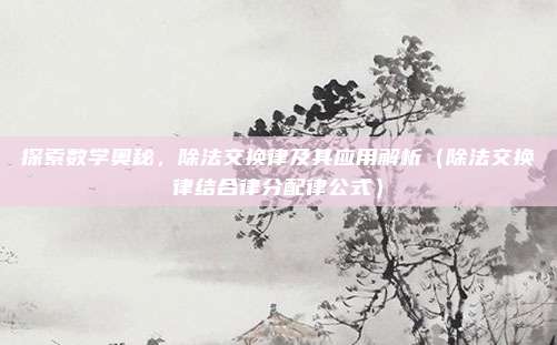 探索数学奥秘，除法交换律及其应用解析（除法交换律结合律分配律公式）