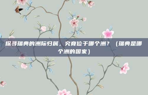 探寻瑞典的洲际归属，究竟位于哪个洲？（瑞典是哪个洲的国家）