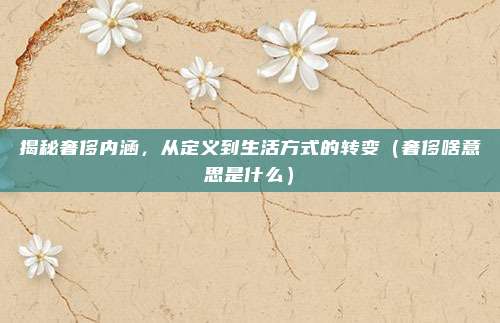 揭秘奢侈内涵，从定义到生活方式的转变（奢侈啥意思是什么）