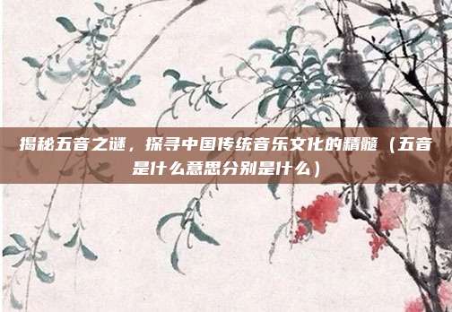 揭秘五音之谜，探寻中国传统音乐文化的精髓（五音是什么意思分别是什么）