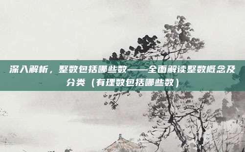 深入解析,整数包括哪些数——全面解读整数概念及分类(有理数包括哪些数)
