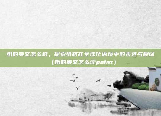纸的英文怎么说,探索纸材在全球化语境中的表达与翻译(指的英文怎么读point)