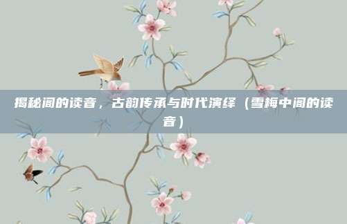 揭秘阁的读音，古韵传承与时代演绎（雪梅中阁的读音）