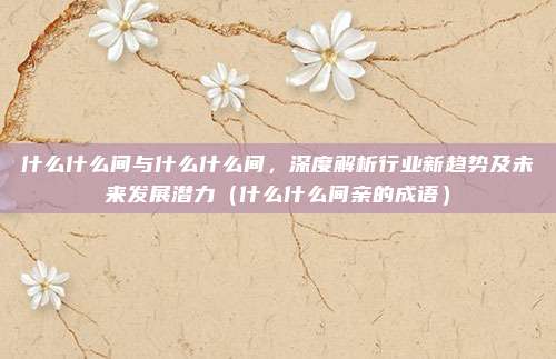 什么什么间与什么什么间，深度解析行业新趋势及未来发展潜力（什么什么间亲的成语）