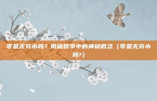 零是无穷小吗？揭秘数学中的神秘概念（零是无穷小吗?）