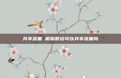 共享流量 相隔很远可以共享流量吗