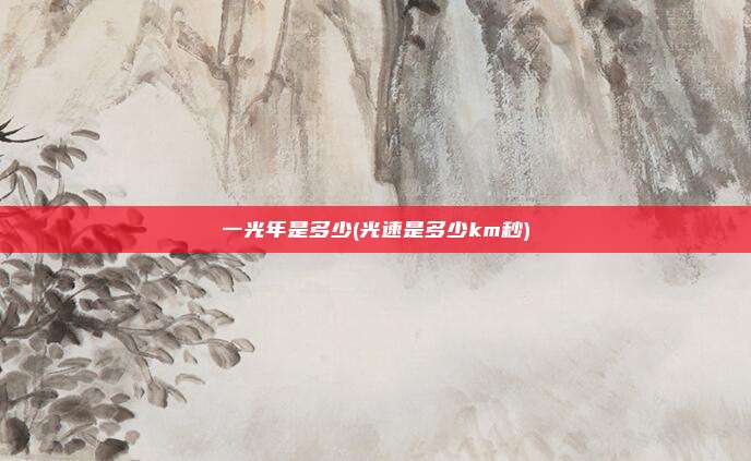一光年是多少(光速是多少km秒)