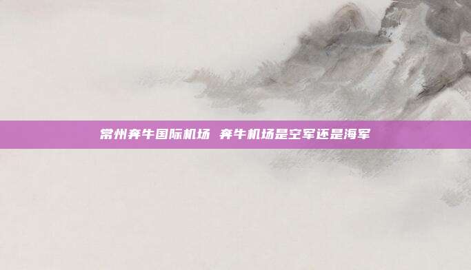 常州奔牛国际机场 奔牛机场是空军还是海军