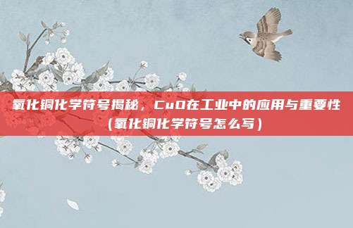 氧化铜化学符号揭秘，CuO在工业中的应用与重要性（氧化铜化学符号怎么写）