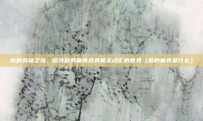 酸的风味之旅，探寻酸的偏旁及其相关词汇的世界（酸的偏旁是什么）