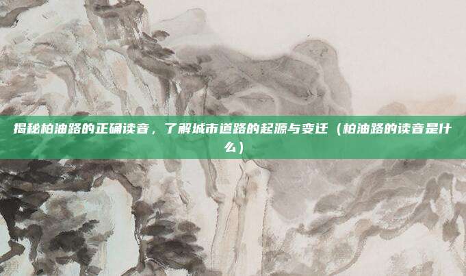 揭秘柏油路的正确读音，了解城市道路的起源与变迁（柏油路的读音是什么）