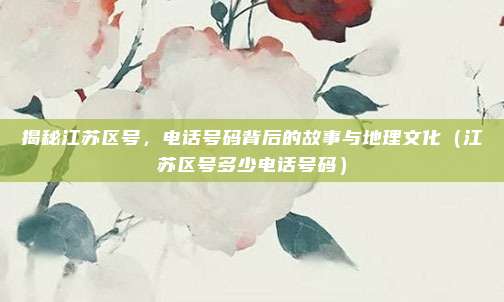 揭秘江苏区号，电话号码背后的故事与地理文化（江苏区号多少电话号码）