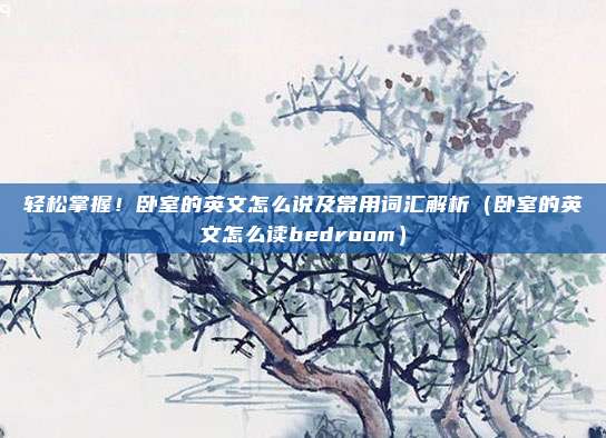 轻松掌握！卧室的英文怎么说及常用词汇解析（卧室的英文怎么读bedroom）