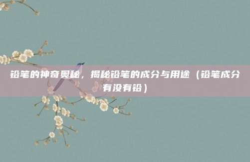 铅笔的神奇奥秘，揭秘铅笔的成分与用途（铅笔成分有没有铅）