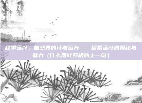 秋季落叶，自然界的诗与远方——探索落叶的奥秘与魅力（什么落叶归根的上一句）