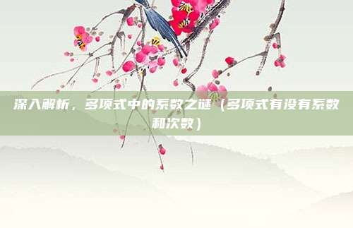 深入解析，多项式中的系数之谜（多项式有没有系数和次数）
