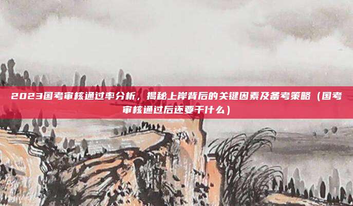 2023国考审核通过率分析,揭秘上岸背后的关键因素及备考策略(国考审核通过后还要干什么)