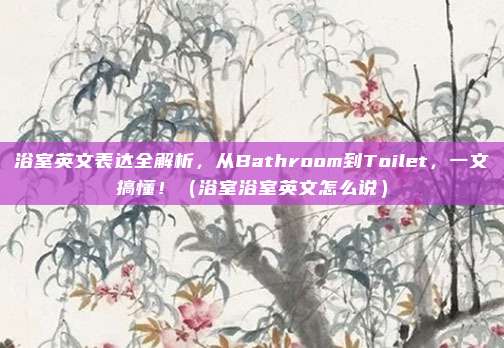 浴室英文表达全解析，从Bathroom到Toilet，一文搞懂！（浴室浴室英文怎么说）