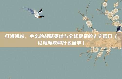 红海海峡，中东的战略要地与全球贸易的十字路口（红海海峡叫什么名字）