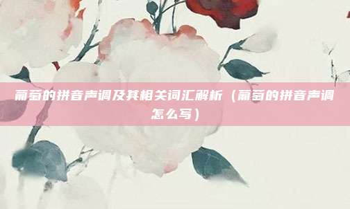 葡萄的拼音声调及其相关词汇解析（葡萄的拼音声调怎么写）
