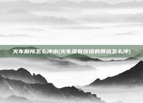 火车厕所怎么冲水(火车没有按钮的蹲坑怎么冲)