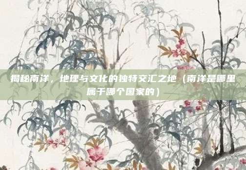 揭秘南洋，地理与文化的独特交汇之地（南洋是哪里属于哪个国家的）