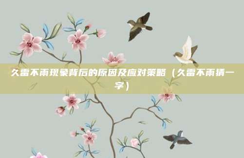 久雷不雨现象背后的原因及应对策略（久雷不雨猜一字）
