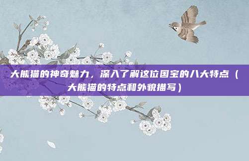 大熊猫的神奇魅力，深入了解这位国宝的八大特点（大熊猫的特点和外貌描写）