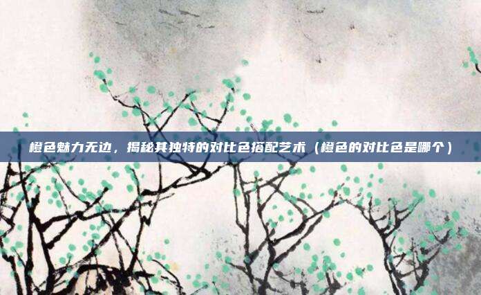 橙色魅力无边，揭秘其独特的对比色搭配艺术（橙色的对比色是哪个）