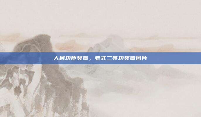 人民功臣奖章,老式二等功奖章图片