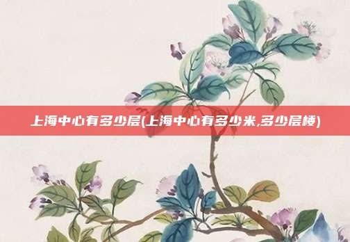 上海中心有多少层(上海中心有多少米,多少层楼)