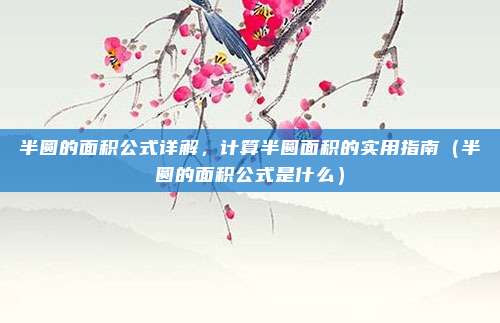 半圆的面积公式详解，计算半圆面积的实用指南（半圆的面积公式是什么）