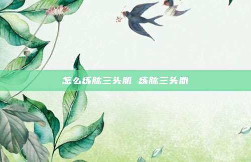 怎么练肱三头肌 练肱三头肌