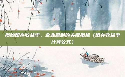 揭秘留存收益率，企业盈利的关键指标（留存收益率计算公式）
