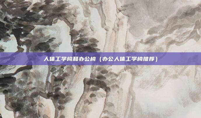 人体工学椅和办公椅（办公人体工学椅推荐）