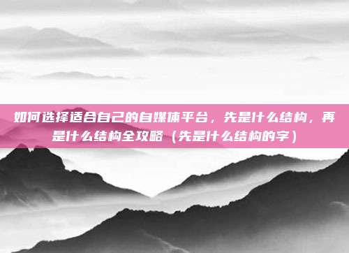 如何选择适合自己的自媒体平台，先是什么结构，再是什么结构全攻略（先是什么结构的字）